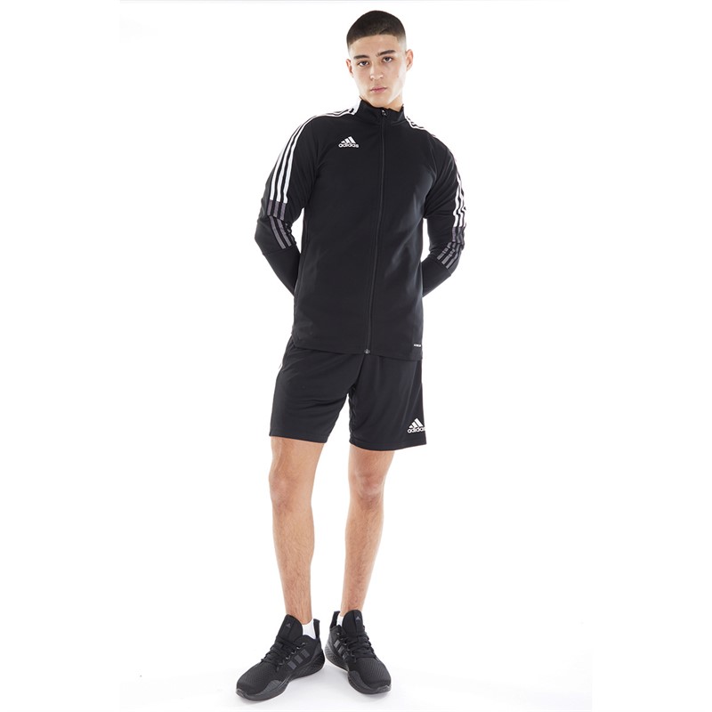 adidas Mens Tiro 21 Tracksuit Top Black/White