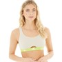 adidas Womens Sport Active Cotton BOS Logo Scoop Bralette Beige