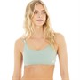 adidas Womens Sport Micro Cut Free BOS Logo Scoop Lounge Bra Olive Green