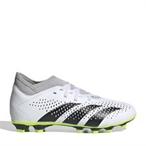 adidas Junior Predator Accuracy.4 FXG Fodboldstøvler Fleksibel Jord Skyhvid/Kerne Sort/Lys Citron