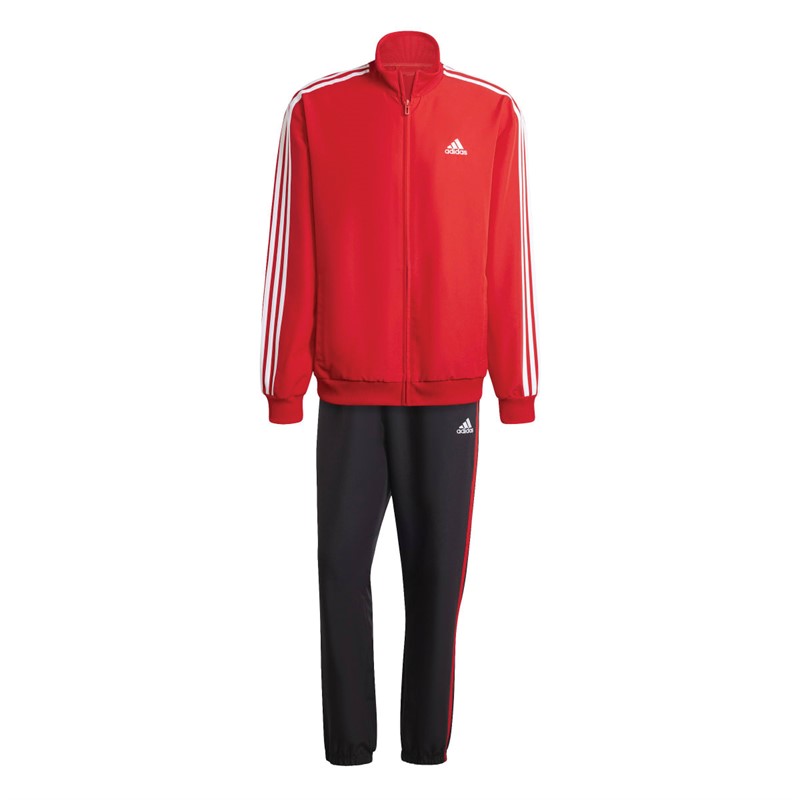 adidas Heren 3-Stripes Woven Trainingspakken Rood