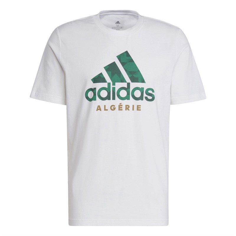 adidas Herren FAF Algeria Graphic Performance Sporttops Weiß