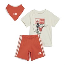 adidas Babysæt med T-shirt og Shorts Disney Mickey Mouse Hvid