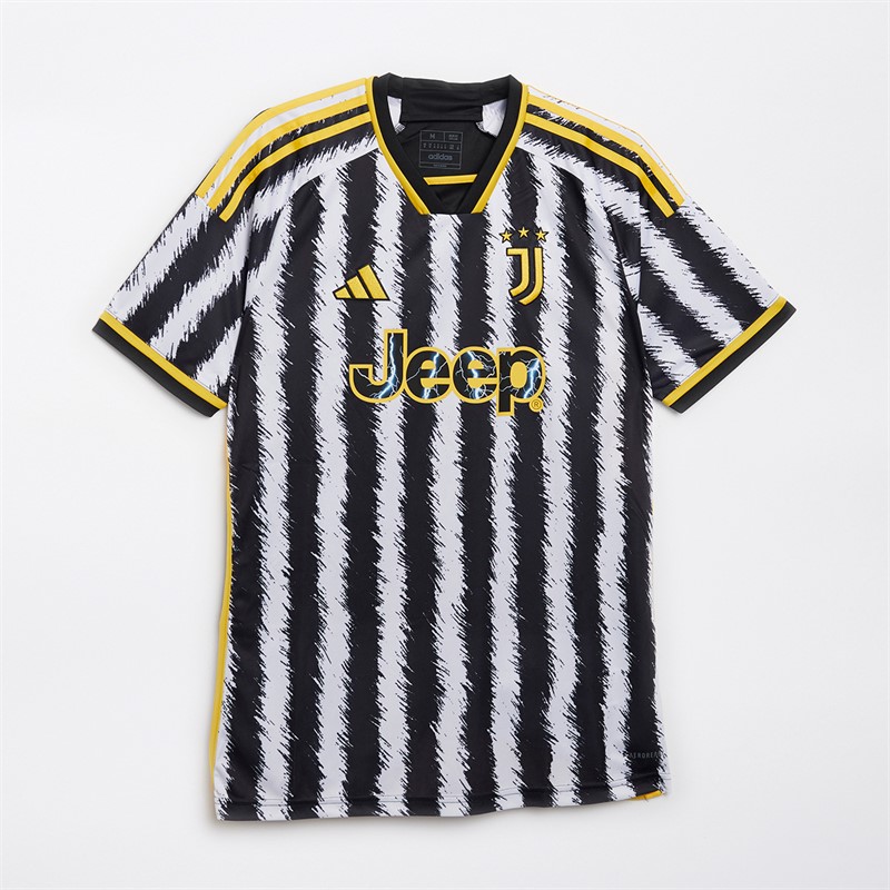 adidas Juventus Trikot 23/24 Heim Schwarz/Weiß Herren