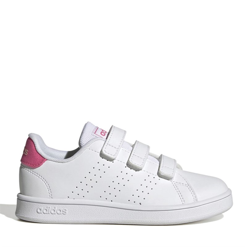 adidas Børn Advantage Court Hook-And-Loop Sneakers Hvid