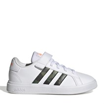 adidas Børn Grand Court 2.0 Elastic Sneakers Hvid