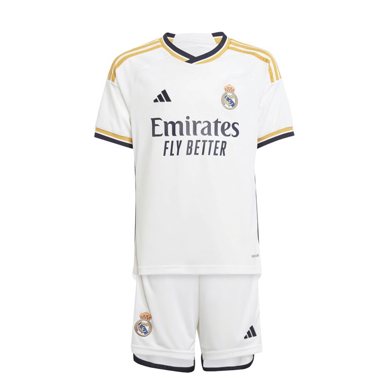 adidas Kids RMFC Real Madrid 23/24 Home Voetbalshirts Wit