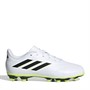 adidas Junior Copa Pure.4 FXG Fodboldstøvler Fleksibelt Underlag Hvid Sky/Sort Kerne/Lys Citron