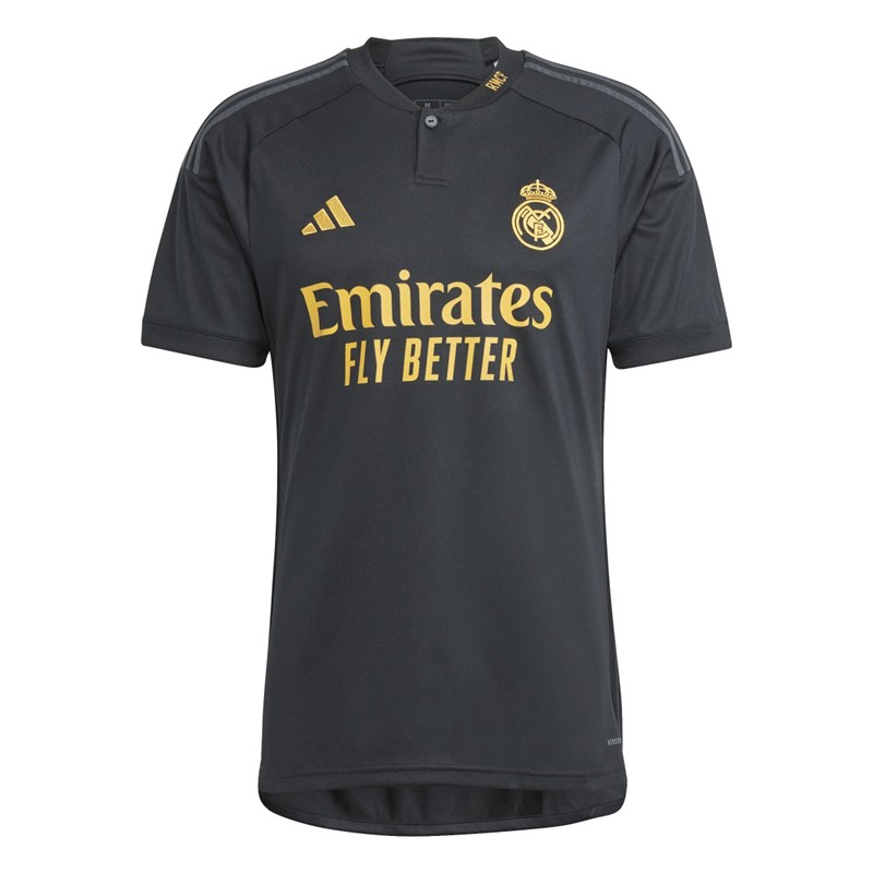 adidas Herre RMFC Real Madrid 23/24 Third Fodboldtrøjer Sort