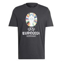 adidas T-shirt officiel de l'UEFA Euro 2024 avec emblème - Noir - Homme