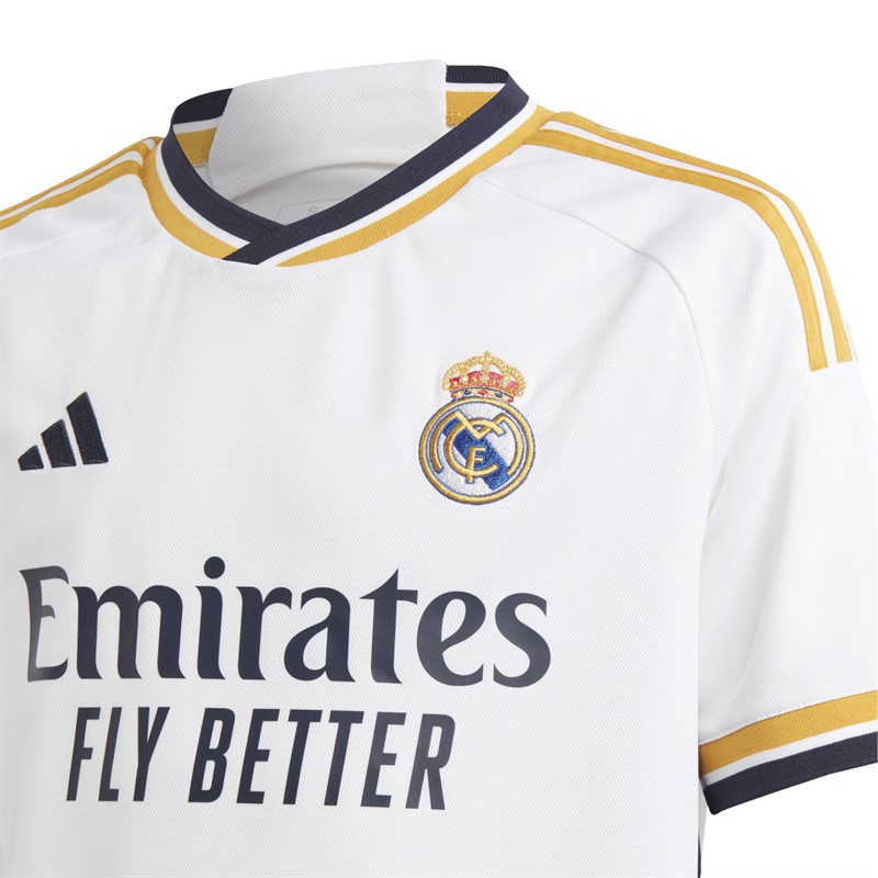 adidas Dziecięce RMFC Real Madrid 23/24 Home Koszulki Futbolowe Biały