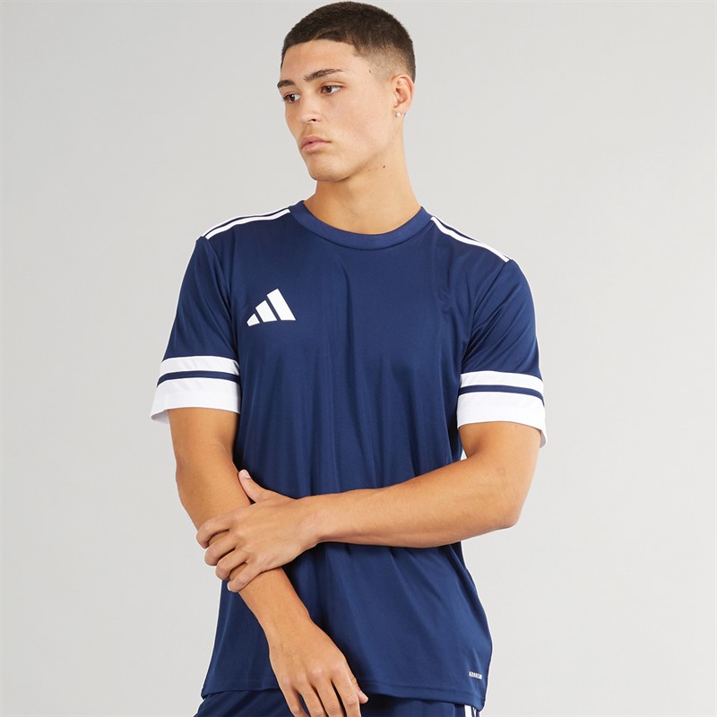 adidas Mens Squadra 25 Training T-Shirt Team Navy Blue/White