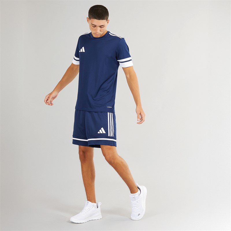 adidas Mens Squadra 25 Training T-Shirt Team Navy Blue/White