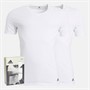 adidas T-shirts blancs col V Pacquet Double Active Flex coton homme