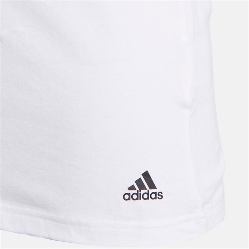 adidas T-shirts blancs col V Pacquet Double Active Flex coton homme
