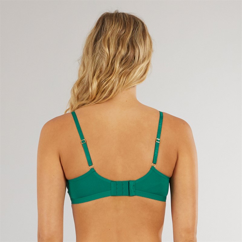 adidas Womens Sport Active Micro Body Fit Bralette Dark Green