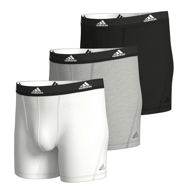 adidas lot de 3 boxers Active Flex en coton Homme Noir/Blanc/Gris