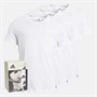 adidas lot de 3 T-shirts Blancs Col V Actif Coton Homme