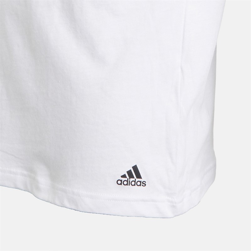 adidas lot de 3 T-shirts Blancs Col V Actif Coton Homme