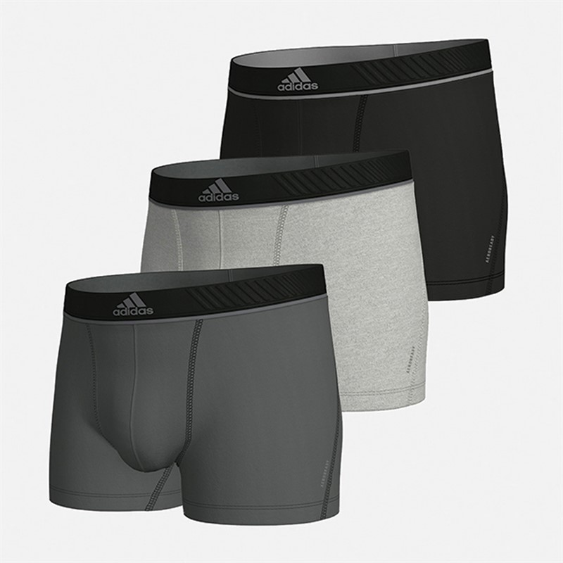 adidas Mens Active Micro Flex Three Pack Boxers Black/Navy