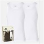 adidas Pacquet Double Débardeurs de Sport Flex Coton Blanc Homme