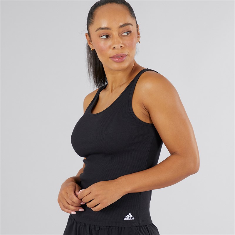 adidas Womens Sport Active Flex Ribbed Tank Top Black