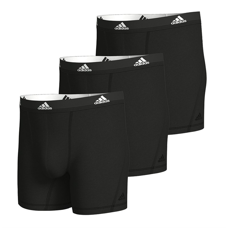 adidas Boxers Noirs Actifs Flex Coton Homme lot de Trois