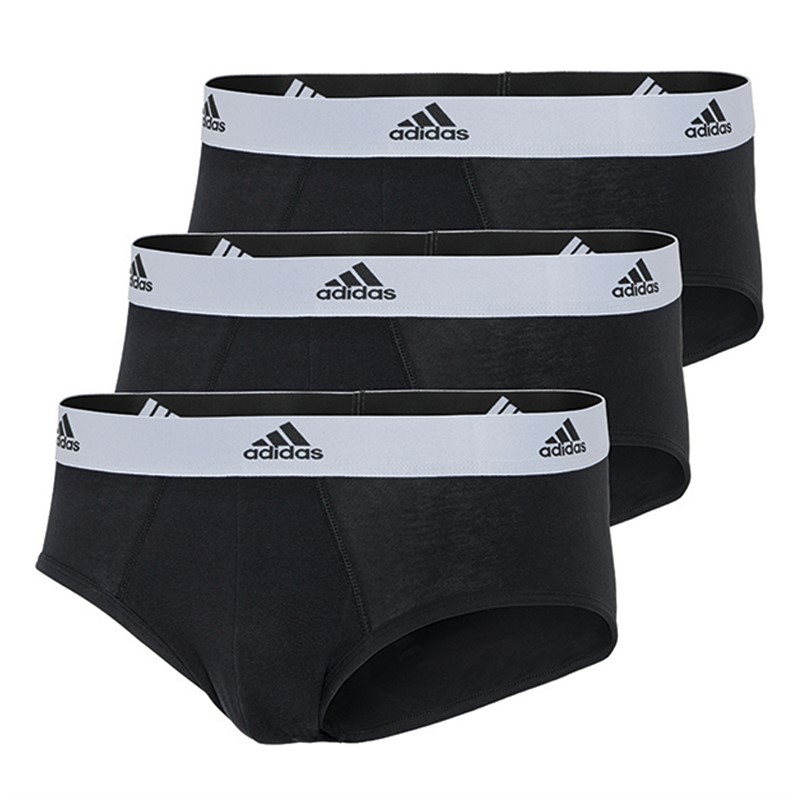 adidas lot de Trois Slips Homme Active Flex Coton Noir