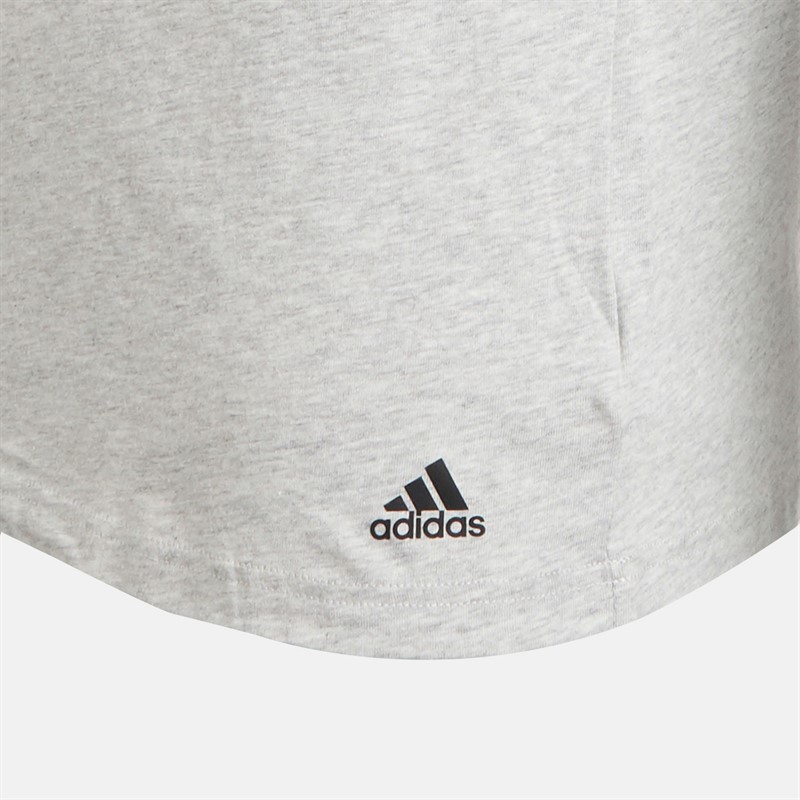 adidas Mens Active Core Cotton Three Pack V-Neck T-Shirts Black/White/Grey