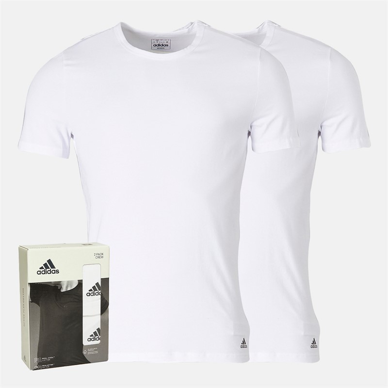 adidas T-shirts Homme Actif Flex Coton Pacquet Double Blanc