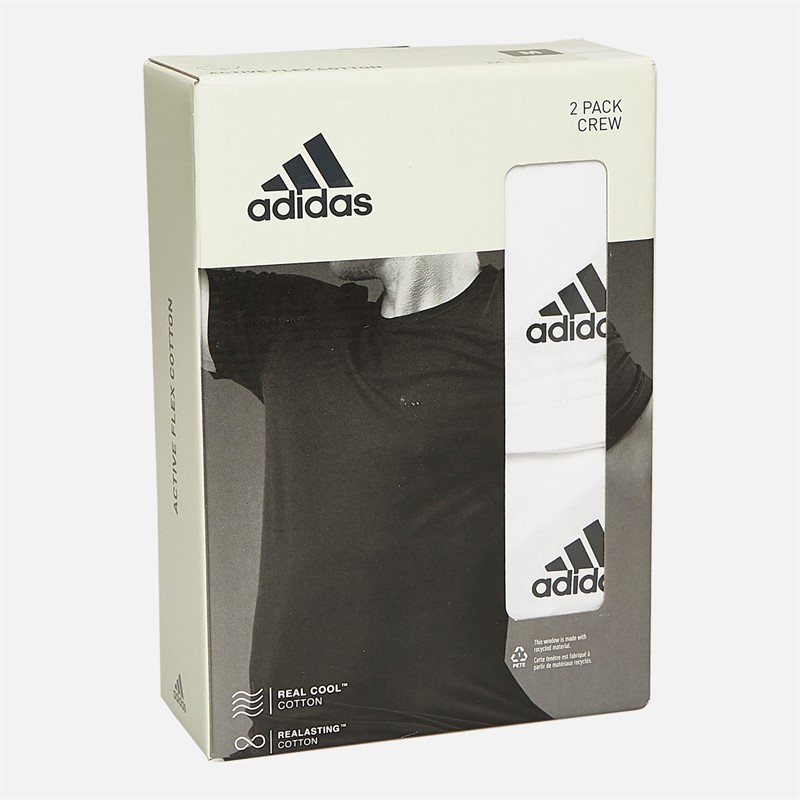 adidas T-shirts Homme Actif Flex Coton Pacquet Double Blanc