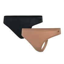 adidas Womens Sport Active Light Flex Two Pack Thongs Black/Toasted Almond