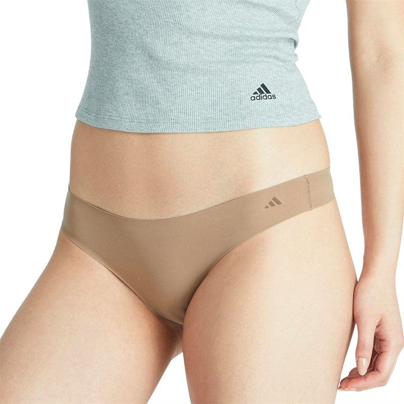 adidas Womens Sport Active Light Flex Two Pack Thongs Black/Toasted Almond
