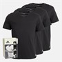 adidas lot de 3 T-shirts Homme Col V Noir Active Core en Coton