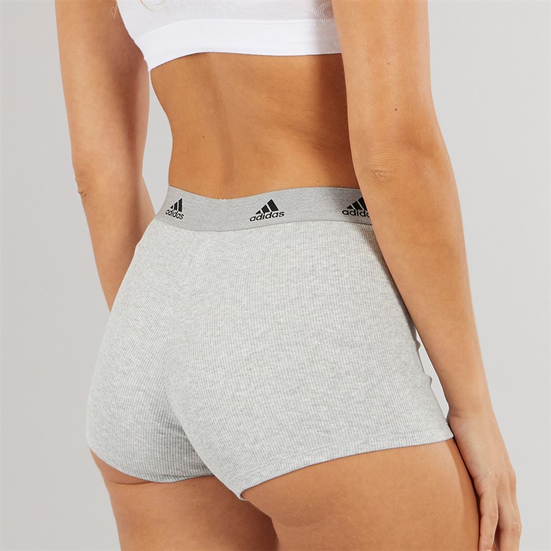 adidas Womens Sport Active Flex Ribbed Shorts Grey Heather