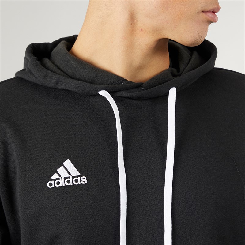 adidas Herren Entrada 22 Pullover Sweat Kapuzenpullover Schwarz/Weiß