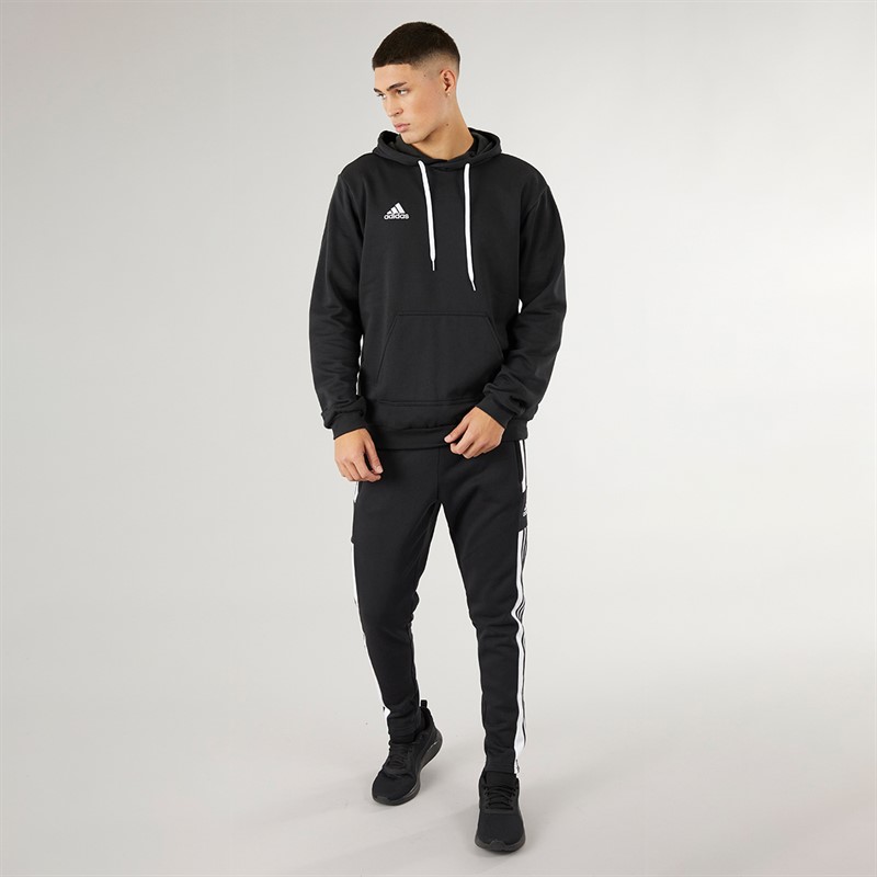 adidas Herren Entrada 22 Pullover Sweat Kapuzenpullover Schwarz/Weiß