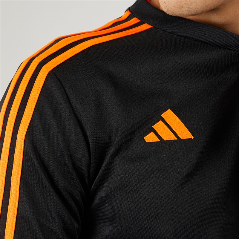 adidas Herren Tiro 23 Club 1/4 Reißverschluss Trainings Oberteil Schwarz/Signal Orange