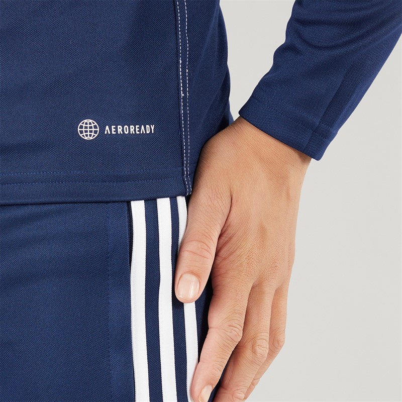 adidas Junior Tiro 23 Club Langarm Trainingsshirt Team Blau/Weiss