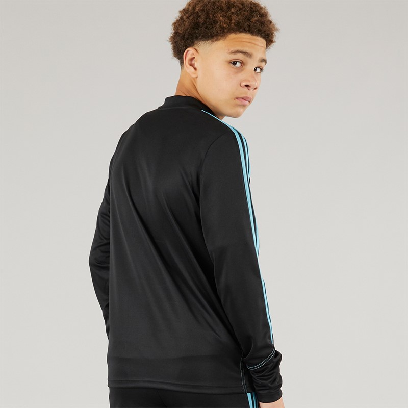 adidas Junior Tiro 23 Club Langarm Trainingsshirt Schwarz/Preloved Blau
