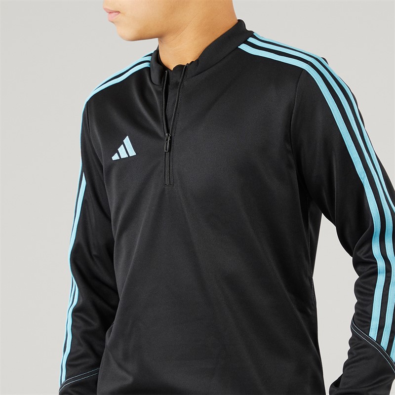 adidas Junior Tiro 23 Club Langarm Trainingsshirt Schwarz/Preloved Blau