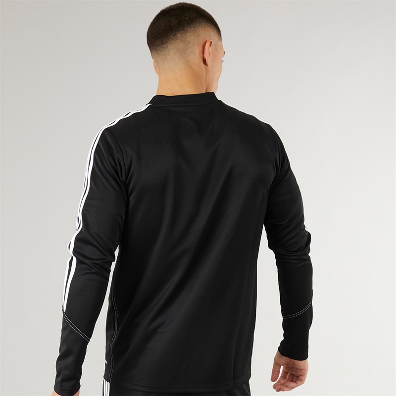 adidas Herren Tiro 23 Club 1/4 Zip Trainings Oberteil Schwarz/Weiß