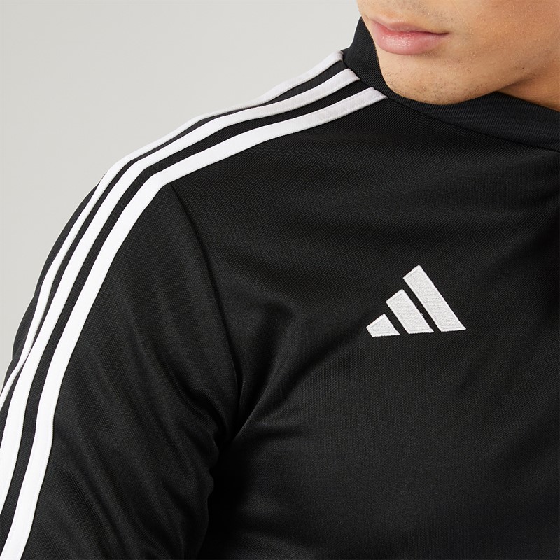 adidas Herren Tiro 23 Club 1/4 Zip Trainings Oberteil Schwarz/Weiß