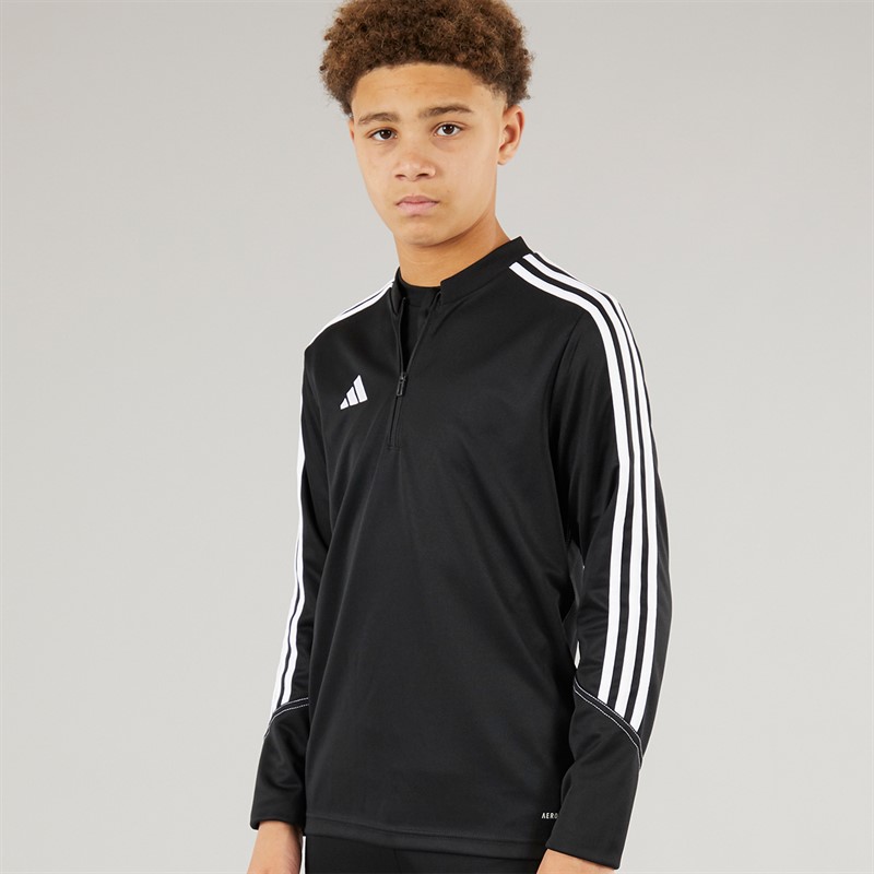 adidas Junior Tiro 23 Club Langarm Trainingsshirt Schwarz/Weiß