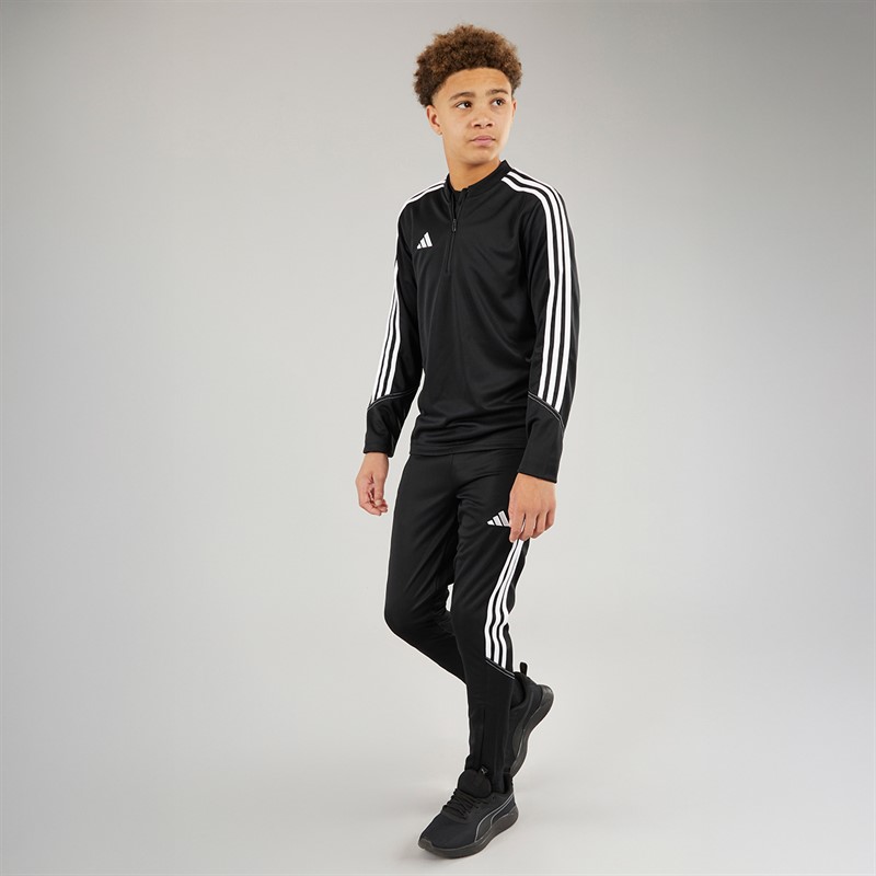 adidas Junior Tiro 23 Club Langarm Trainingsshirt Schwarz/Weiß