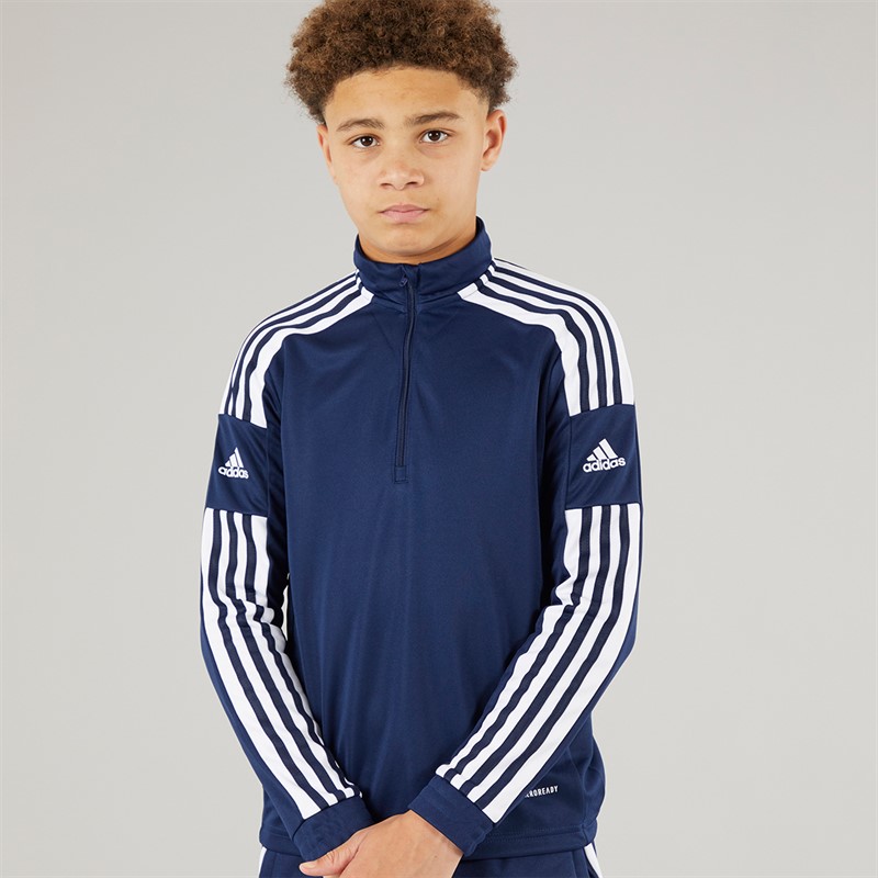 adidas Junior Squadra 21 Langarm Trainings Oberteil Marineblau / Weiß