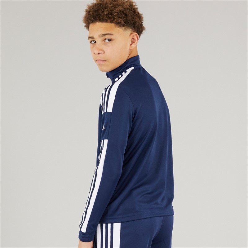 adidas Junior Squadra 21 Langarm Trainings Oberteil Marineblau / Weiß
