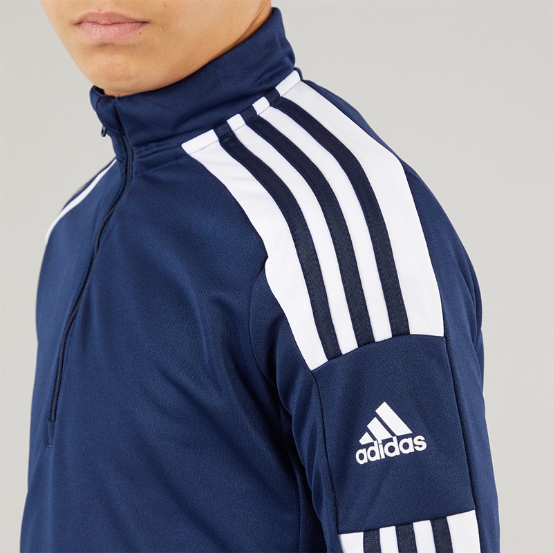 adidas Junior Squadra 21 Langarm Trainings Oberteil Marineblau / Weiß