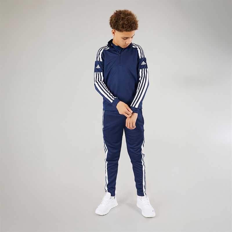 adidas Junior Squadra 21 Langarm Trainings Oberteil Marineblau / Weiß