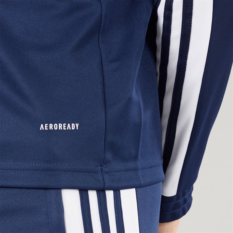 adidas Junior Squadra 21 Langarm Trainings Oberteil Marineblau / Weiß